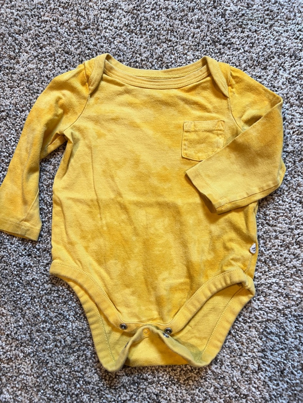 GAP Yellow Long-Sleeve Baby One-Piece Bodysuit